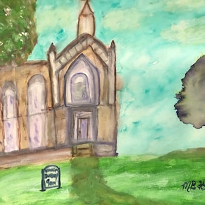Aquarell Druck &quot;LandKapelle&quot;