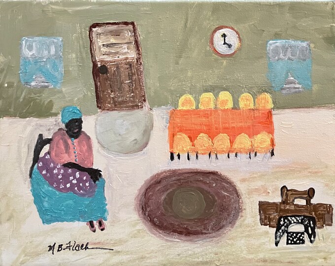 Arzela Thinkin Bout Sewin. Circa 1963. 14x11