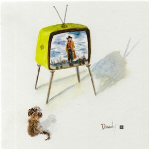 Retro TV Print / INSTANT Download / Americana Decor / Midcentury Art Print / Midcentury Decor