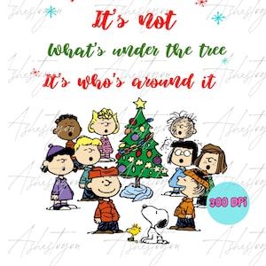 Christmas Charlie Brown PNG Snoopy under the Christmas tree