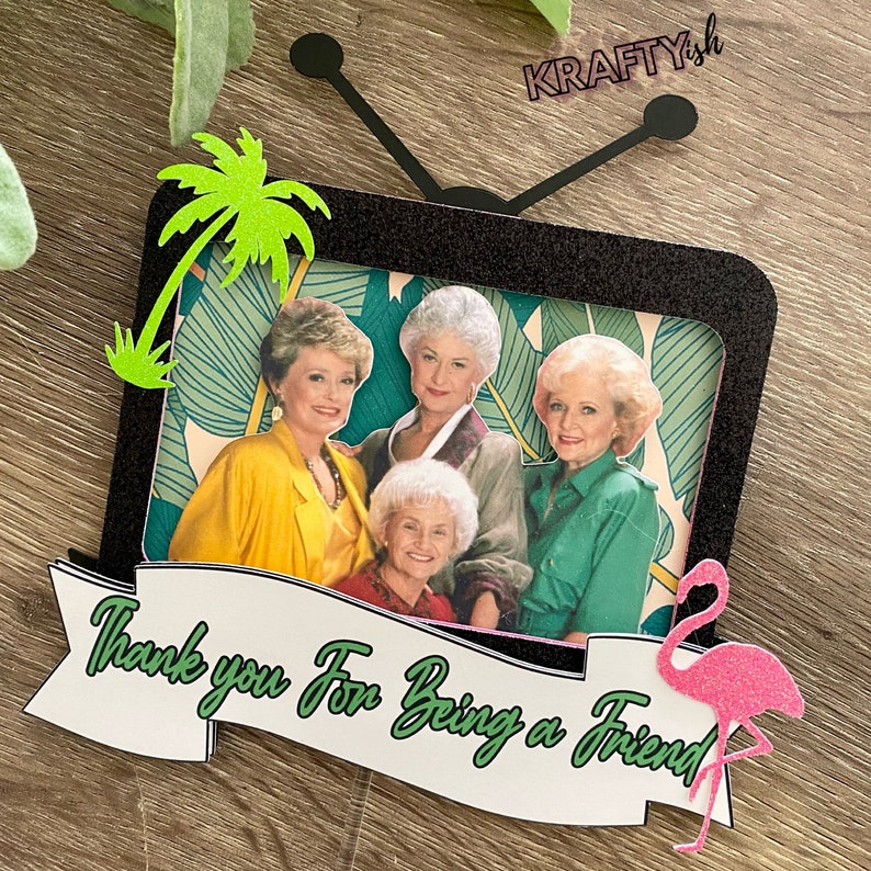 Golden Girls Inspired Cake Topper Personalize With Name and Etsy