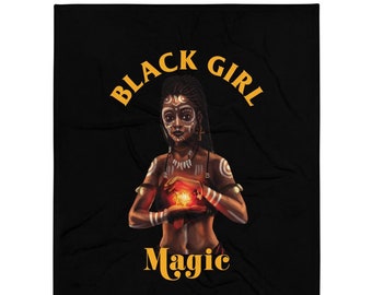 Black Girl Magic Throw Blanket 50x60/ Home/ Blankets/ Black Girl Magic/Home Blanket/ Home Decor/ African decor/ Throw Blanket/