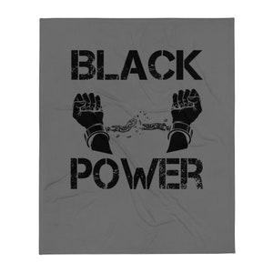 Black Power Throw Blanket/ Black Power/ Black Lives Matter/ Home Decor/ Throw Blanket/African Decor/ Civil Rights/ Black History Month
