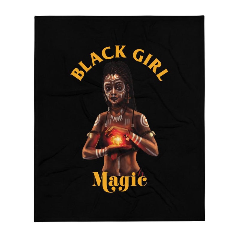 Black Girl Magic Throw Blanket 50x60/ Home/ Blankets/ Black Girl Magic