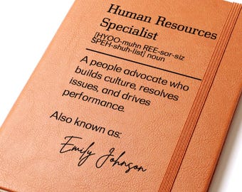 Personalized Human Resources Journal, Custom Name HR Notebook, Graduation Gift for Human Resource Majors, HR Manager Gift, Recruiter Gift