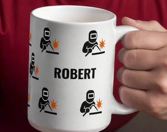 Personalized Welder Mug, Custom Coffee Cup, Retirement Gift for Welders