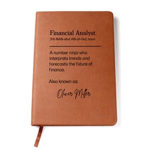 Financial Analyst, Personalized Financial Analyst Journal, Gift for CFA, Financial Advisor Gift, Notebook for Financial Analyst