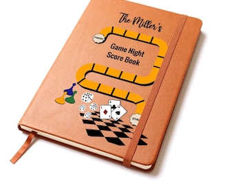 Personalized Game Night Score Book, Family Game Night Score Tracker, Custom Family Game Night Gift, Game Night Score Card, Board Game Gift