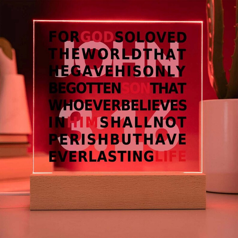 John 3:16 Sign, Bible Verse Art, for God so Loved Art, Jesus Loves You ...