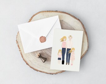 Personalised portrait, Customized family portrait, custom made Portrait