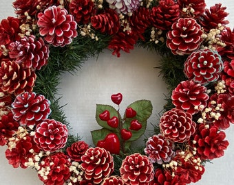 Heart Shape Pinecone Wreath