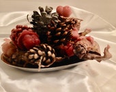 Valentine Fire starters, Gold Heart of Pine cone Fire starters. The perfect gift to start that fire!/ Enchantedpoint.com