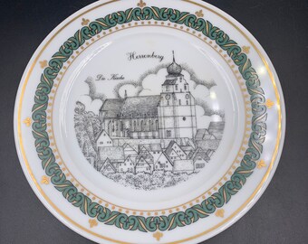 Vintage Herrenberg Germany Collectible Plate "Die Kirche" (0422)