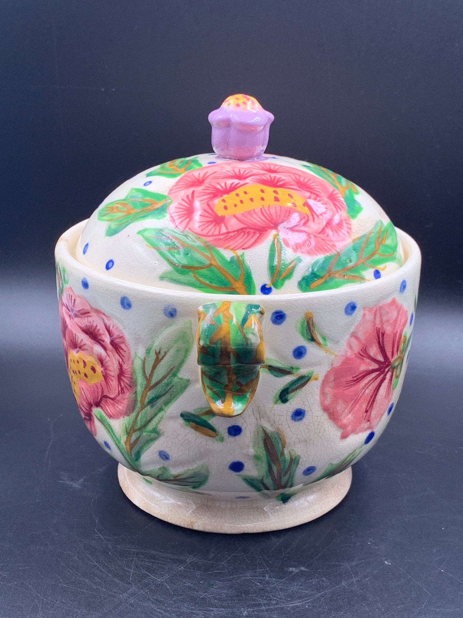 Vintage Noritake Hand painted Floral Jar with Lid 0721 Etsy