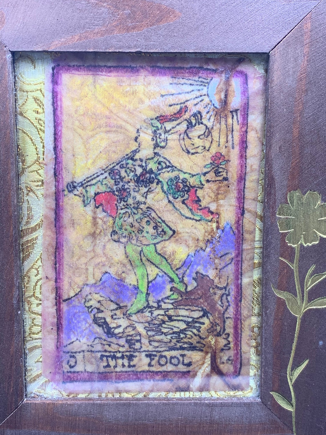 Vintage 4x6 Framed Tarot Card The Fool Etsy