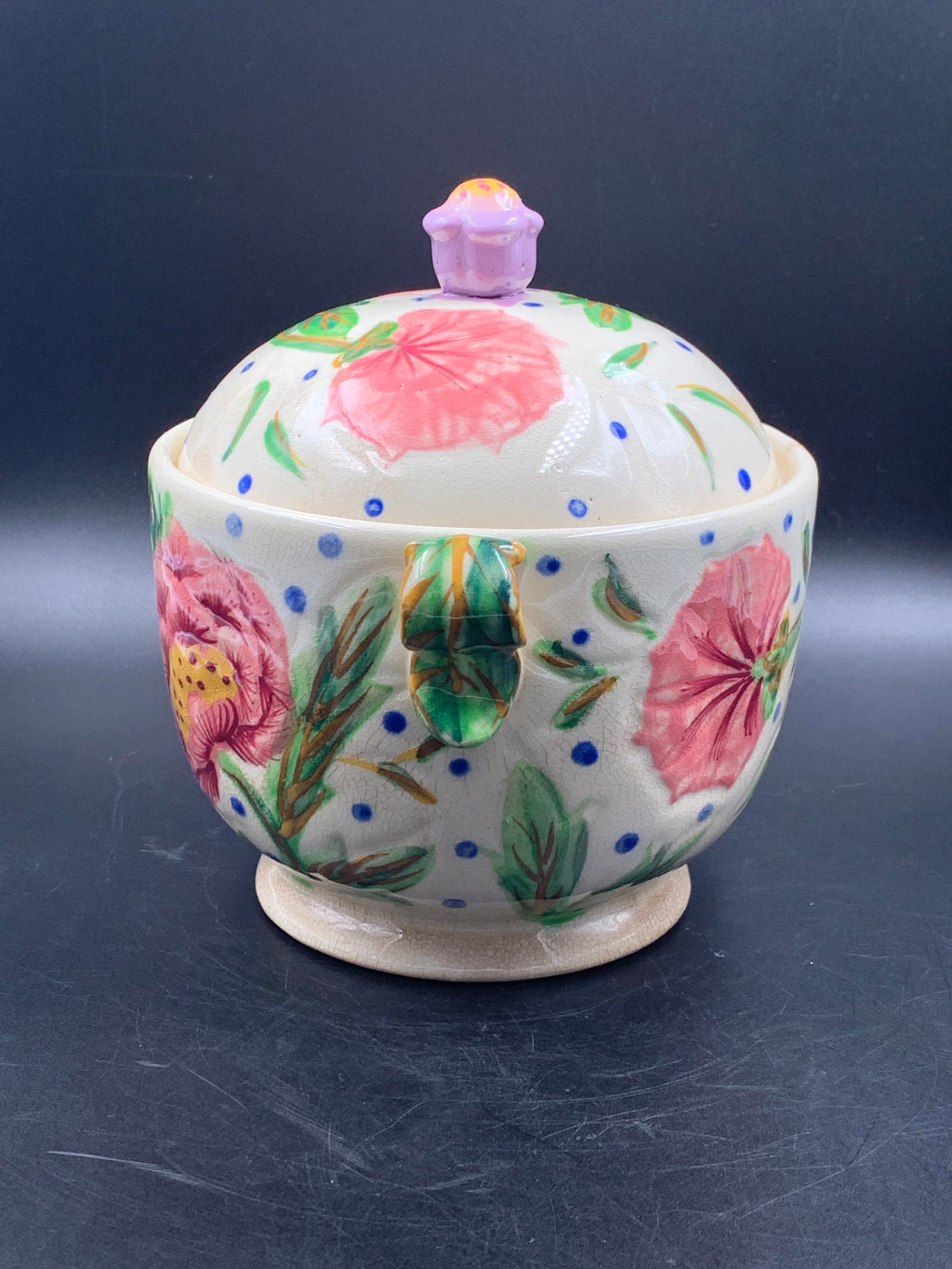Vintage Noritake Hand painted Floral Jar with Lid 0721 Etsy