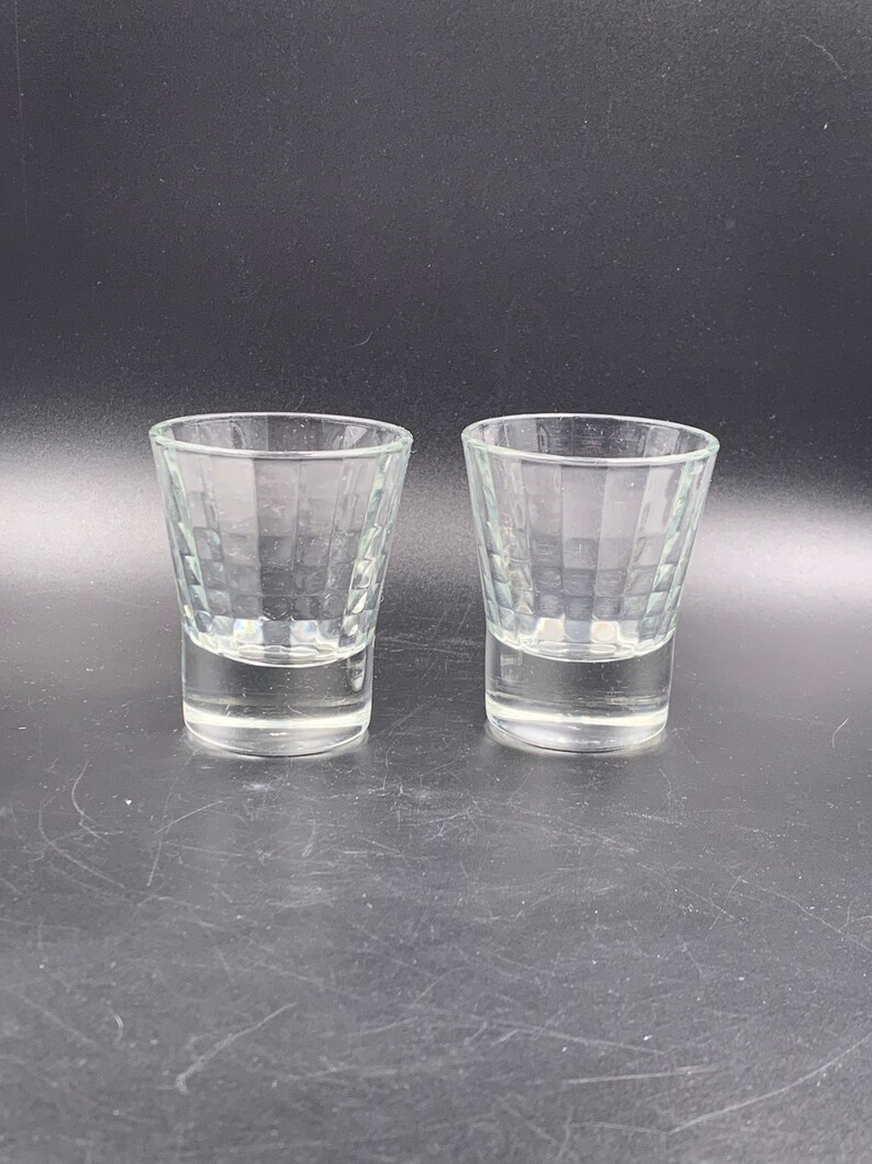 Set of 2 Crystal Shot Glasses 04/21 Etsy