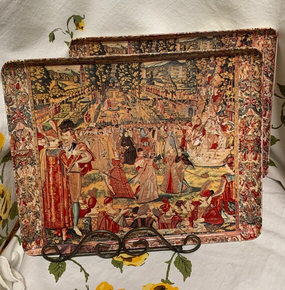 Vinatage Decorative Crafts Inc Trays Etsy