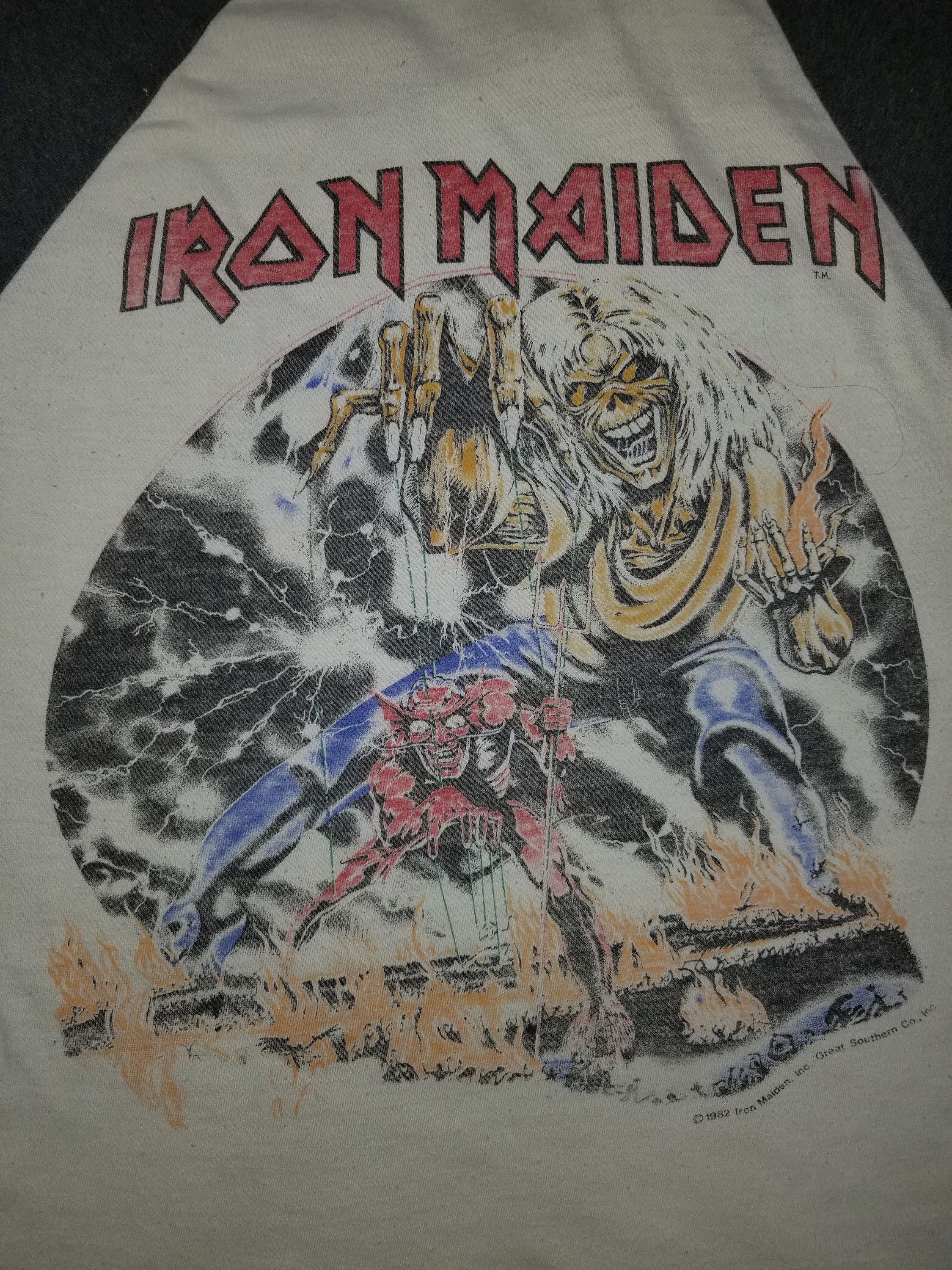 Iron Maiden the Number of the Beast Tour Shirt 1982-1983 