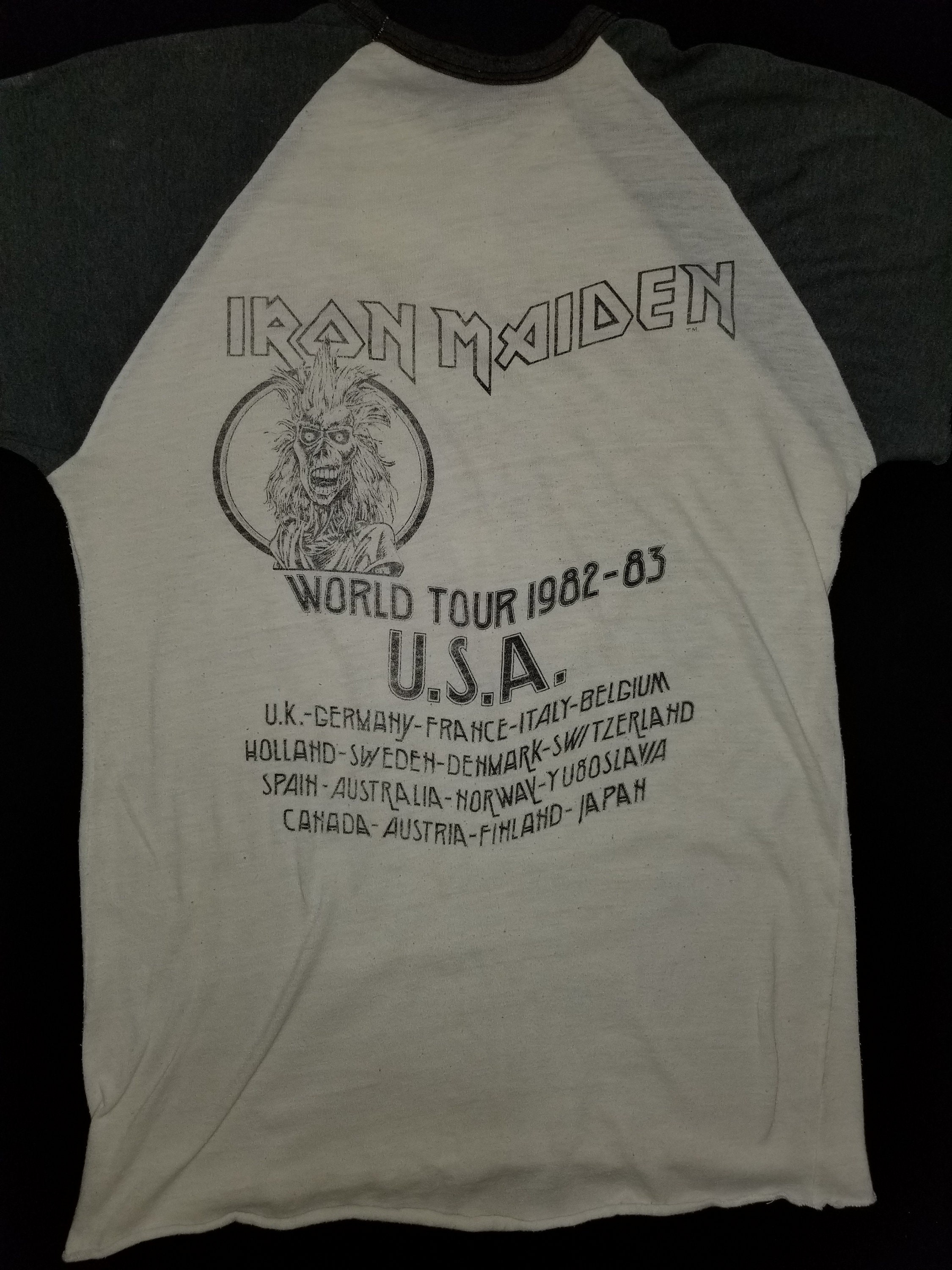 Iron Maiden Number of The Beast Grey Tone Männer T-Shirt schwarz Band-Merch Bands 