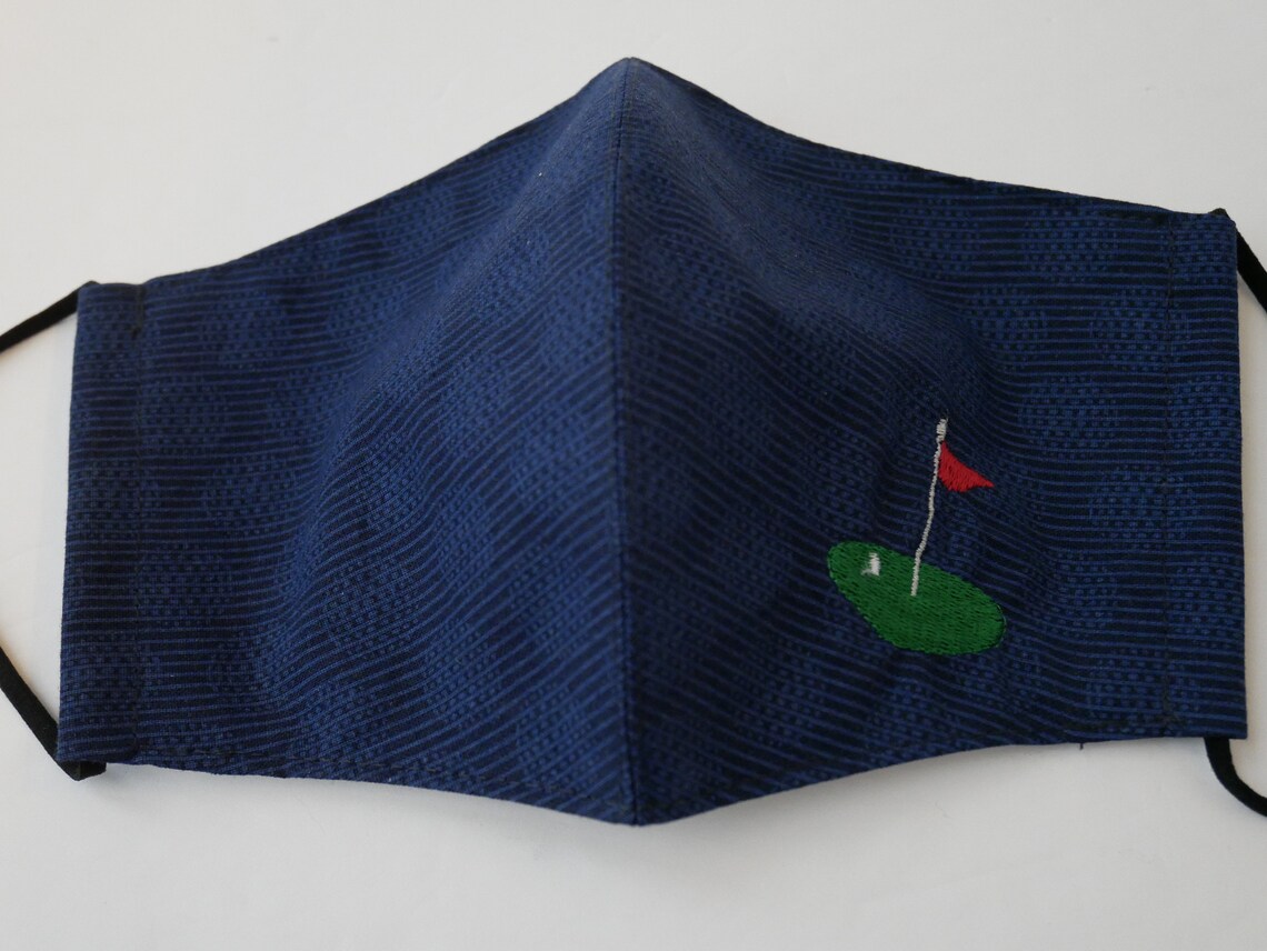 Men's Golf Mask Golfers Face Mask Nose Wire Golf Design Etsy