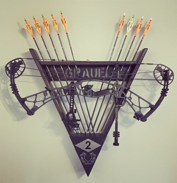 Custom Archery Bow Rack Wall Mount for Compound Traditional Etsy