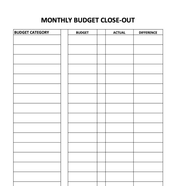 Monthly Closeout (DOWNLOAD)