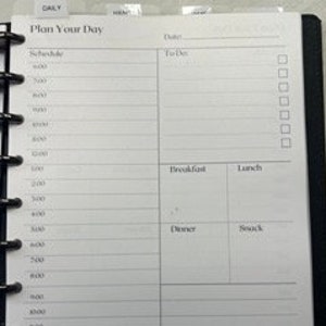 Plan Your Day Inserts (PRINTED)