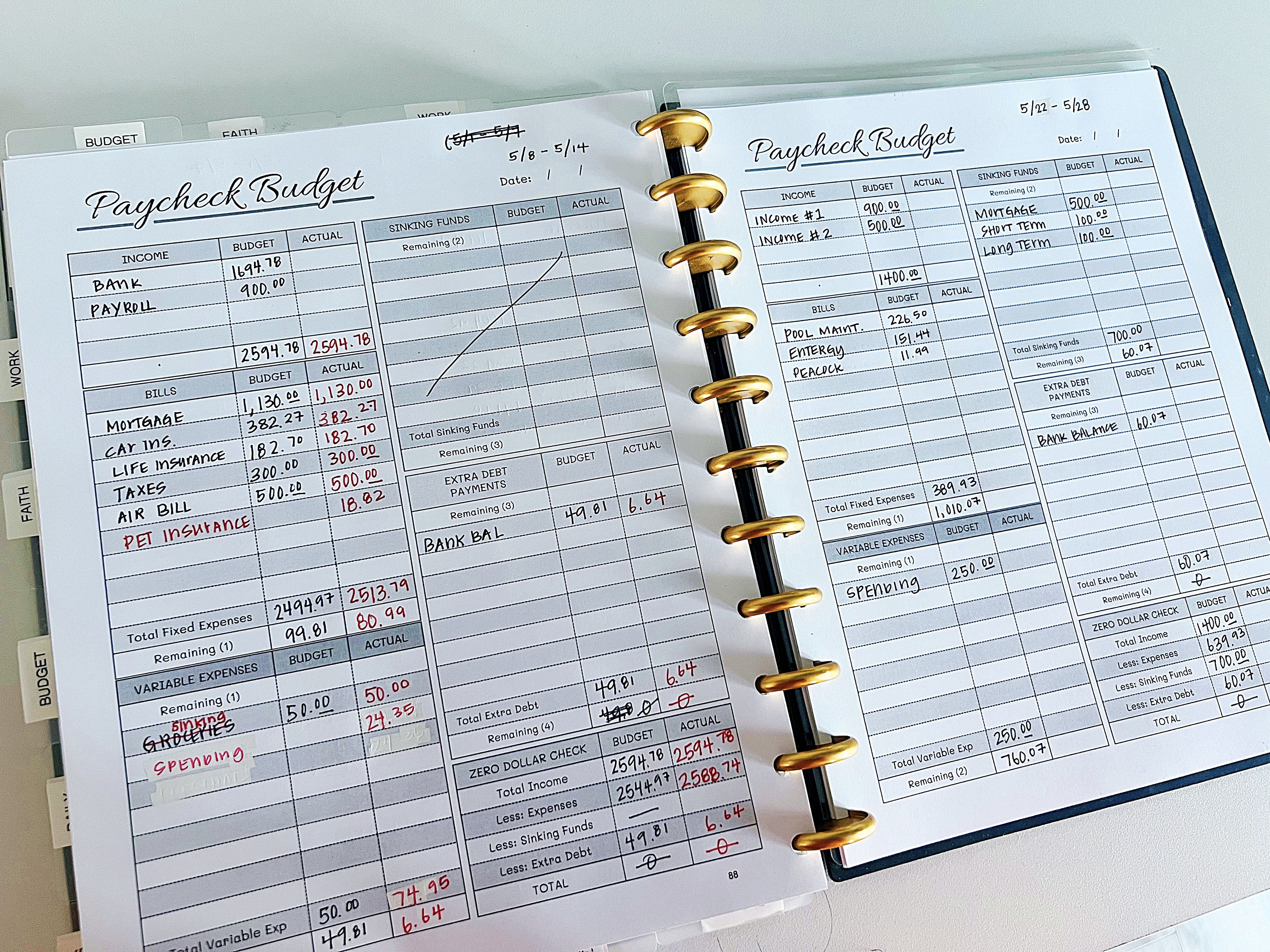 Tom Rabbette Planner Alaina's 2026 (UNDATED) TOM 90 Planner - 6 Sections (3 Month Planner ...