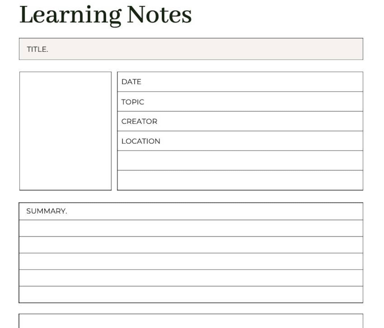 Learning Pages (PRINTED) - Etsy