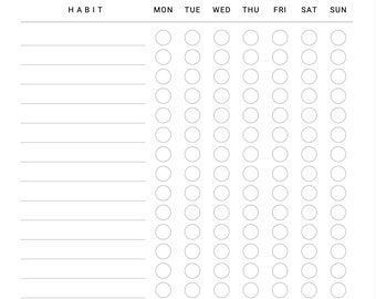 Habit Tracker (PRINTED)