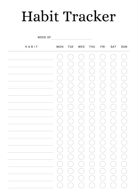 Habit Tracker (PRINTED)