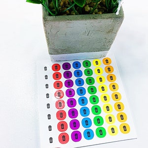 Colorful Trashcan Stickers