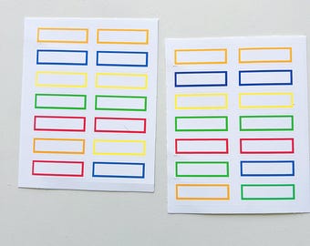Färgglada lådaklistermärken - Liten storlek