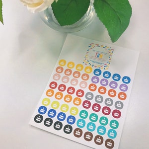 Birthday Cake Planner Stickers