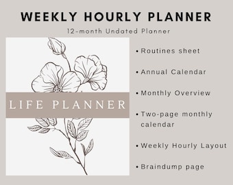 Wekelijks, ongedateerd planner