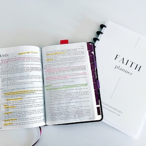 Faith Planner - 12 Monate undatierte Woche/Woche Horizontales Layout