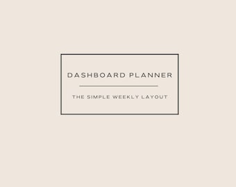 Dashboard Planner (DOWNLOAD)