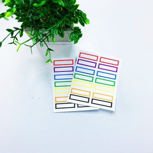 Colorful Box Stickers - Small Size