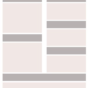 May include: A printable monthly planner with a gray and white color scheme. The planner is divided into sections with gray lines.
