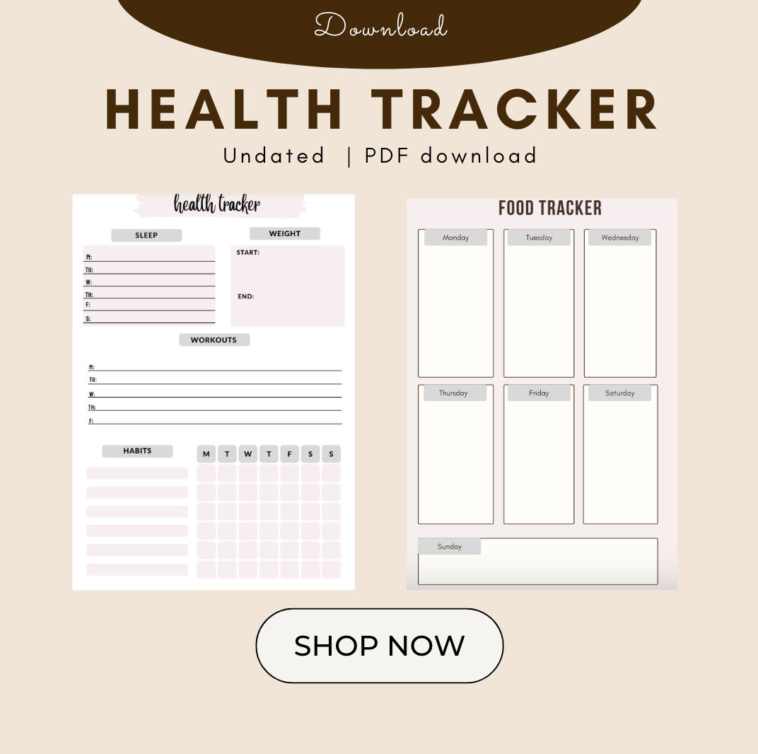 Health Tracker (DOWNLOAD) - Etsy