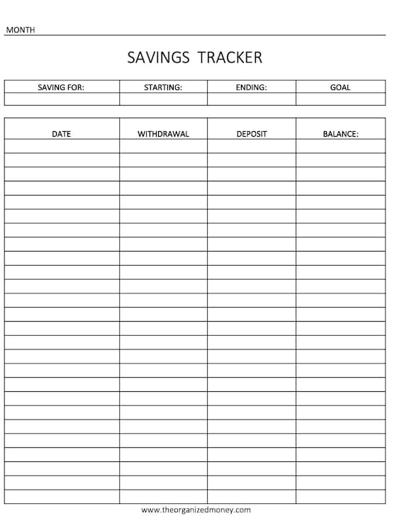 Savings & Sinking Funds Tracker (DOWNLOAD)
