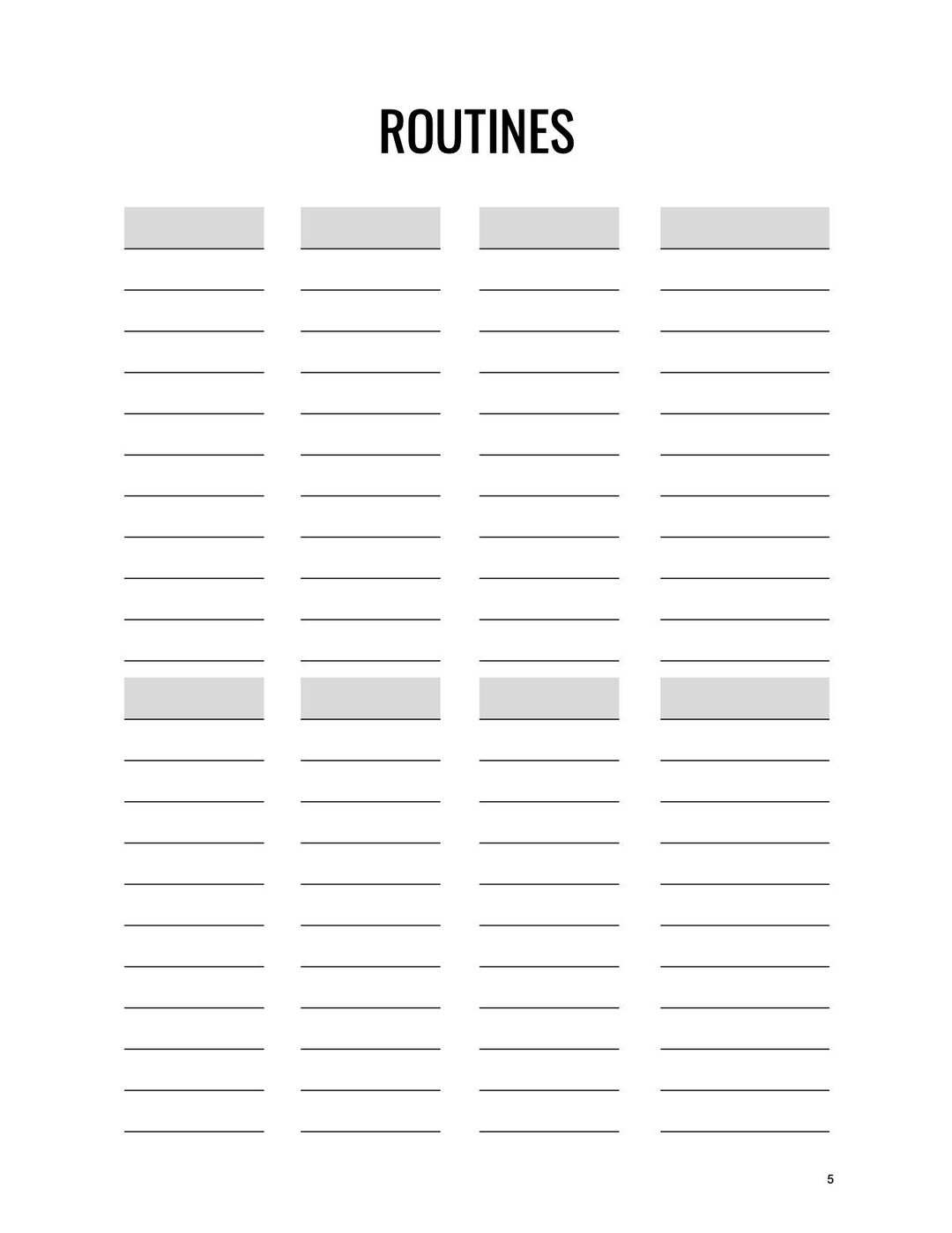 Routines (DOWNLOAD) - Etsy