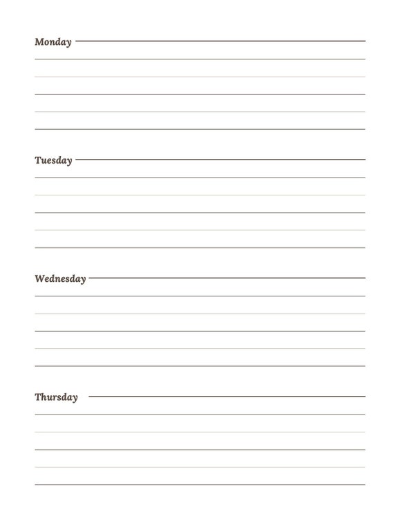 Horizontal Planner Download