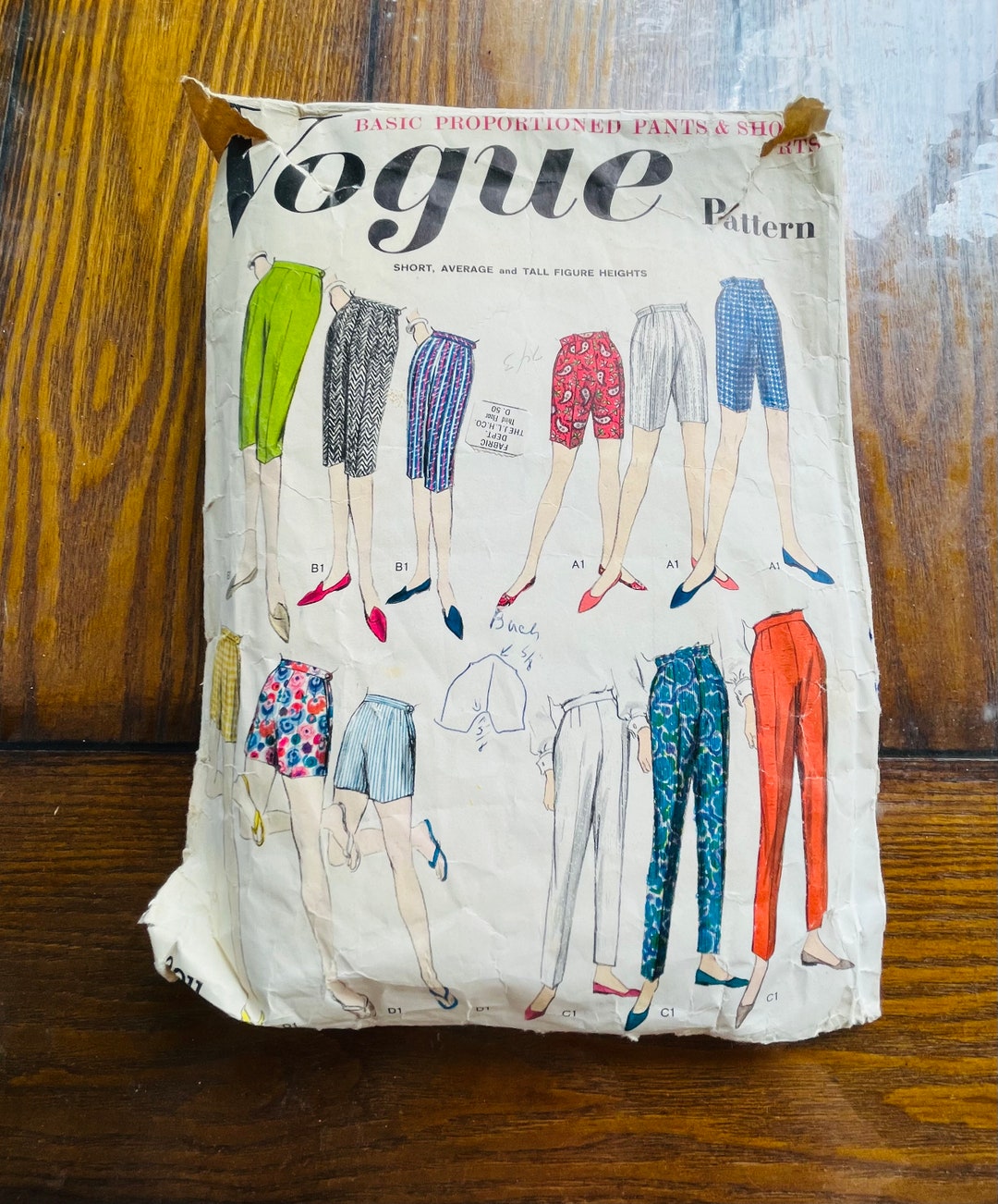 Vintage Vogue Sewing Pattern Shorts Capri Pants Slacks 3011 Unused - Etsy
