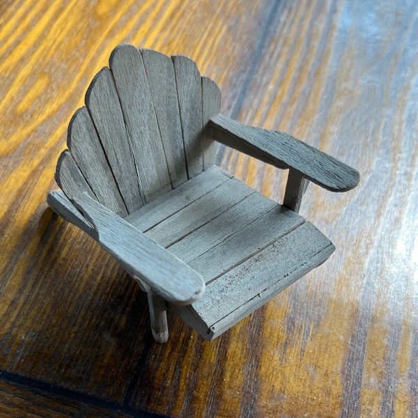 Vintage Dollhouse Miniature or Fairy Garden Adirondack Chair