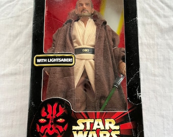 Vintage Qui-Gon Jinn Star Wars Episode 1 Action Figure in Box 1998