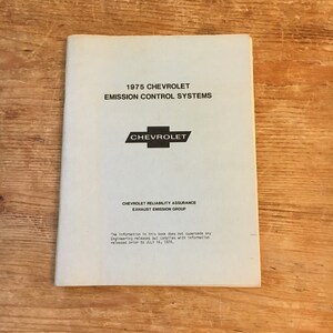 Chevrolet Emission Control Systems 1975