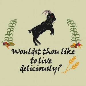 The Witch Live Deliciously Cross Stitch Pattern