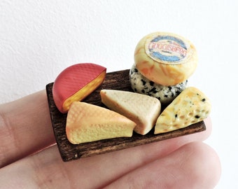 Dollhouse Miniatures Handmade Gouda Cheese Wheel Food 4